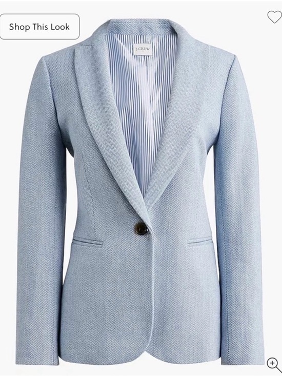 J. Crew Jackets & Blazers - J. Crew Pale Blue Herringbone Single-Button Tailored Blazer